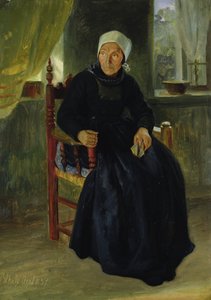 Kobieta z Blankenese, 1837 (olej na papierze na kartonie)